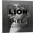thumbnail image 1 of ARTCANVAS It’s Better to Be Lion Than Sheep Motivational Canvas Art Print - Size: 18" x 18" (0.75" Deep), 1 of 9