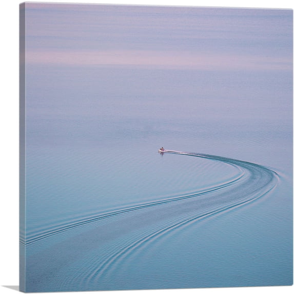 ARTCANVAS Jet Ski In Water Home decor Canvas Art Print - Size: 26" x 26" (1.50" Deep)