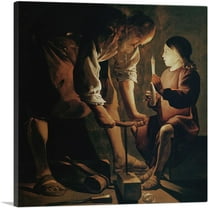 ARTCANVAS Joseph The Carpenter 1642 Canvas Art Print by Georges De La Tour - Size: 18" x 18" (0.75" Deep)