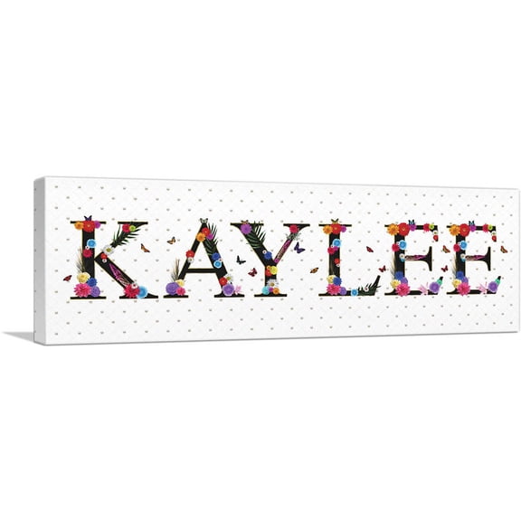 ARTCANVAS KAYLEE Girls Name Room Decor Canvas Art Print - Size: 60" x 20" (1.50" Deep)