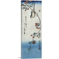 thumbnail image 1 of ARTCANVAS Kaido ni Shokin - Small Bird on a Branch of Kaidozakura 1844 Canvas Art Print by Utagawa Hiroshige - Size: 36" x 12" (0.75" Deep), 1 of 9