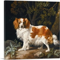 ARTCANVAS King Charles Spaniel Canvas Art Print by George Stubbs - Size: 18" x 18" (0.75" Deep)
