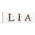 thumbnail image 1 of ARTCANVAS LIA Girls Name Room Decor Canvas Art Print - Size: 36" x 12" (1.50" Deep), 1 of 9