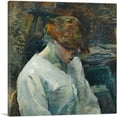 thumbnail image 1 of ARTCANVAS La Rousse in a White Blouse 1889 Canvas Art Print by Henri De Toulouse-Lautrec - Size: 18" x 18" (0.75" Deep), 1 of 9