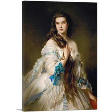 ARTCANVAS Lady Rimsky-Korsakov - Varvara Dmitrievna Korsakova 1864 Canvas Art Print by Franz Xaver Winterhalter - Size: 26" x 18" (0.75" Deep)