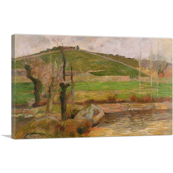 ARTCANVAS Landscape Near Pont-Aven 1888 Canvas Art Print by Paul Gauguin - Size: 26" x 18" (0.75" Deep)