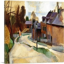 ARTCANVAS Laon Road 1912 Canvas Art Print by Robert Delaunay - Size: 18" x 18" (0.75" Deep)