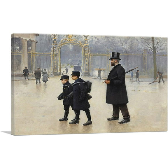 ARTCANVAS Le Parc Monceau 1887 Canvas Art Print by Jean Beraud - Size: 26" x 18" (0.75" Deep)