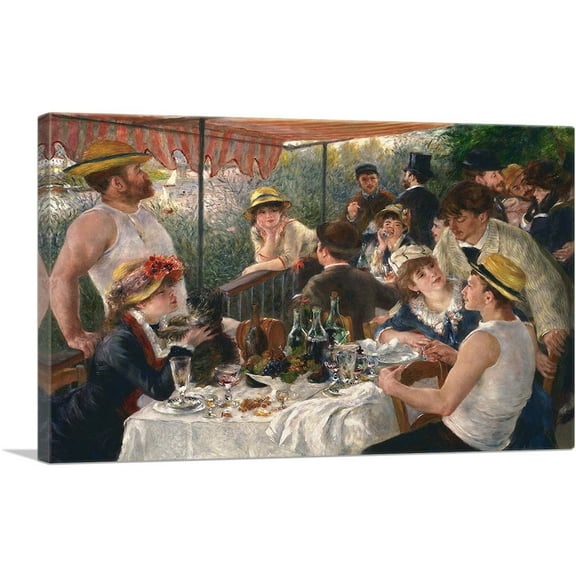 ARTCANVAS Luncheon of the Boating Party 1881 Canvas Art Print by Pierre-Auguste Renoir - Size: 26" x 18" (0.75" Deep)