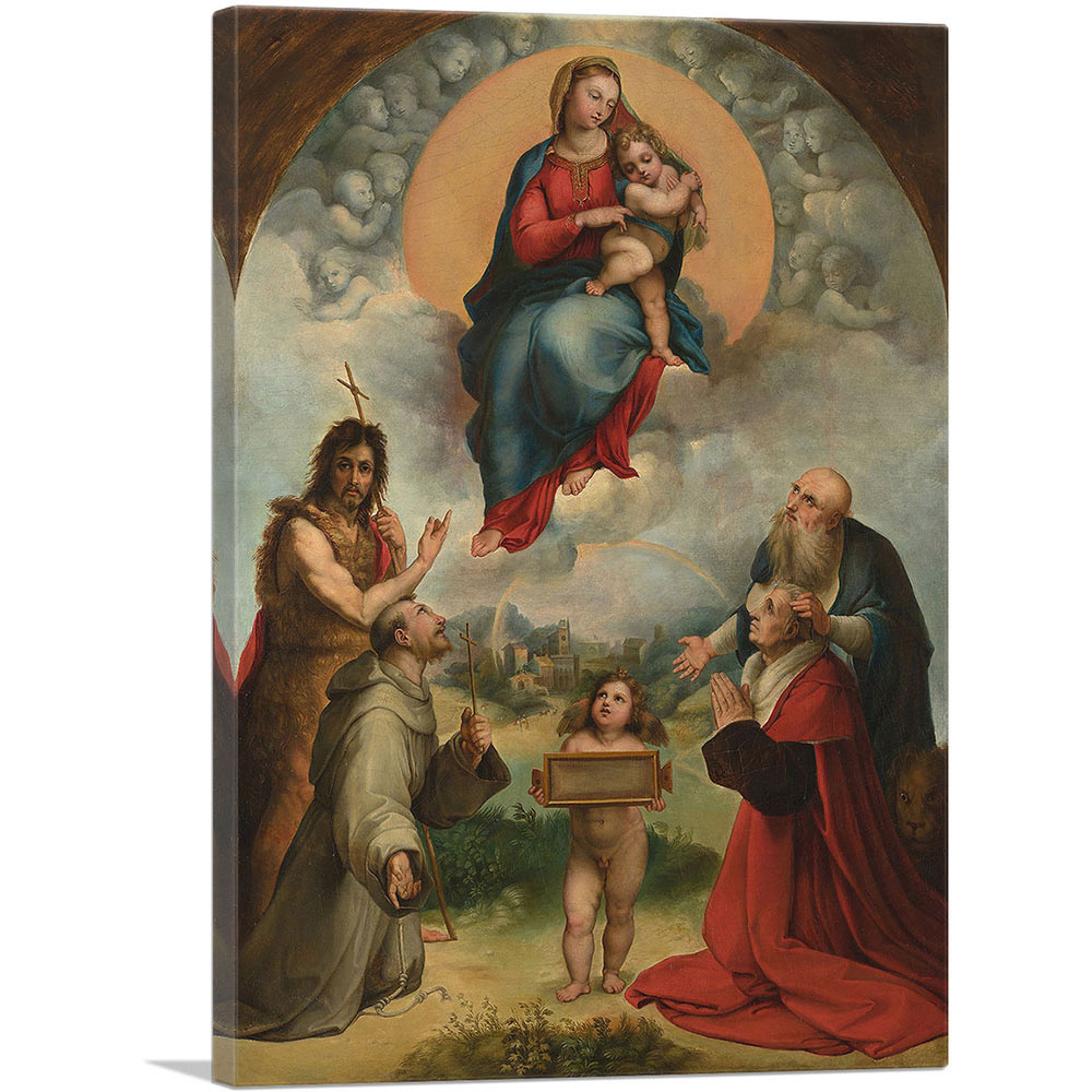 ARTCANVAS Madonna of Foligno Canvas Art Print by Raphael, 40 x 26 Inch ...