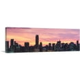 thumbnail image 1 of ARTCANVAS Manila Philippines Skyline Pink Sunset Panoramic Canvas Art Print - Size: 36" x 12" (1.50" Deep), 1 of 9