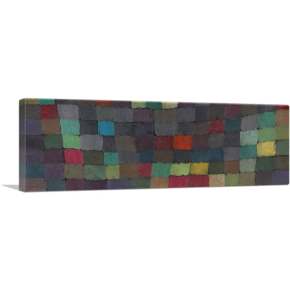 ARTCANVAS May Picture Rectangle Panoramic Canvas Art Print by Paul Klee - Size: 36" x 12" (0.75" Deep)