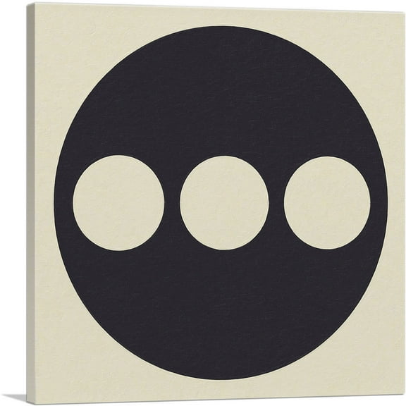 ARTCANVAS Mid-Century Modern Dot Dot Dot Canvas Art Print - Size: 18" x 18" (0.75" Deep)