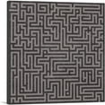 thumbnail image 1 of ARTCANVAS Mid-Century Modern Grunge Maze Canvas Art Print - Size: 18" x 18" (0.75" Deep), 1 of 9