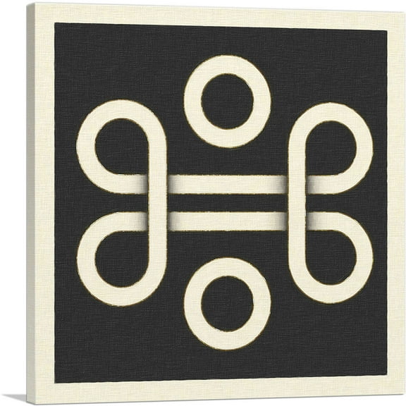 ARTCANVAS Mid-Century Modern Racing Track Canvas Art Print - Size: 18" x 18" (0.75" Deep)