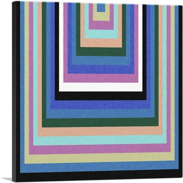 ARTCANVAS Mid-Century Modern Stretched Squares Canvas Art Print - Size: 18" x 18" (0.75" Deep)
