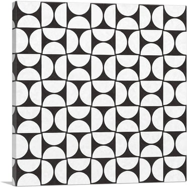 ARTCANVAS Mid-Century Modern Swerve Canvas Art Print - Size: 18" x 18" (0.75" Deep)