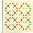 thumbnail image 1 of ARTCANVAS Mid-Century Modern X's and Dots Canvas Art Print - Size: 36" x 36" (0.75" Deep), 1 of 9