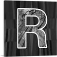 thumbnail image 1 of ARTCANVAS Modern Black White Alphabet Letter R Canvas Art Print - Size: 12" x 12" (0.75" Deep), 1 of 9
