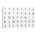 thumbnail image 1 of ARTCANVAS Modern Black White Gray Serif Horizontal Full Alphabet Canvas Art Print - Size: 26" x 18" (0.75" Deep), 1 of 9