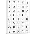 thumbnail image 1 of ARTCANVAS Modern Black White Gray Serif Vertical Rectangle Full Alphabet Canvas Art Print - Size: 26" x 18" (0.75" Deep), 1 of 9