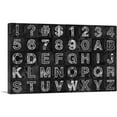 thumbnail image 1 of ARTCANVAS Modern Black & White Horizontal Rectangle Full Alphabet Canvas Art Print - Size: 26" x 18" (1.50" Deep), 1 of 9