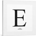 thumbnail image 1 of ARTCANVAS Modern Black and White Gray Serif Alphabet Letter E Canvas Art Print - Size: 26" x 26" (0.75" Deep), 1 of 9