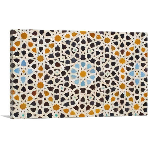 ARTCANVAS Modern Mini Sun Tile Pattern Canvas Art Print - Size: 40" x 26" (1.50" Deep)