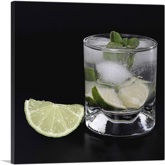 ARTCANVAS Mojito Drink Bar decor Canvas Art Print - Size: 18" x 18" (0.75" Deep)