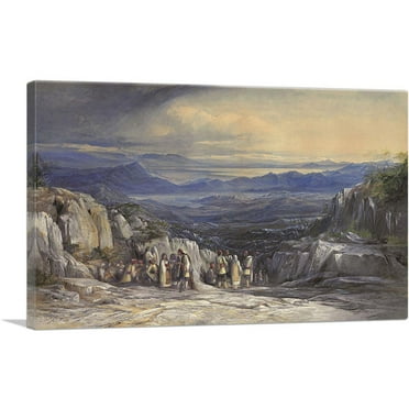 ARTCANVAS Montenegro 1866 Canvas Art Print by Edward Lear - Size: 26" x 18" (0.75" Deep)
