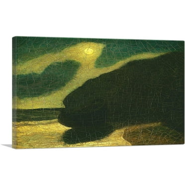 ARTCANVAS Moonlit Cove 1885 Canvas Art Print by Albert Pinkham Ryder - Size: 26" x 18" (0.75" Deep)