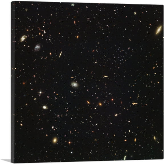 ARTCANVAS NASA Hubble Telescope View of Deep Space Thousands of Galaxies Canvas Art Print - Size: 26" x 26" (0.75" Deep)