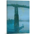 thumbnail image 1 of ARTCANVAS Nocturne Blue and Gold - Old Battersea Bridge 1872 Canvas Art Print by James Abbott McNeill Whistler - Size: 26" x 18" (1.50" Deep), 1 of 9