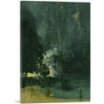thumbnail image 1 of ARTCANVAS Nocturne in Black and Gold -The Falling Rocket 1872 Canvas Art Print by James Abbott McNeill Whistler - Size: 26" x 18" (0.75" Deep), 1 of 9