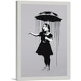 thumbnail image 1 of ARTCANVAS Nola Girl With Umbrella Canvas Art Print by Banksy - Size: 18" x 12" (1.50" Deep), 1 of 9