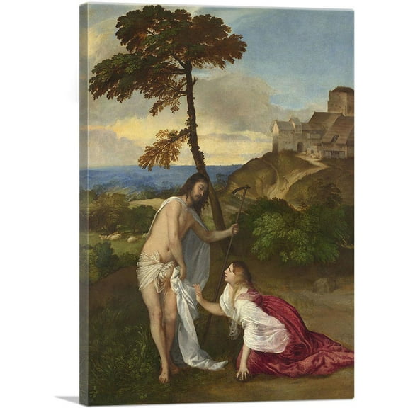ARTCANVAS Noli Me Tangere 1514 Canvas Art Print by Titian Tiziano Vecelli - Size: 26" x 18" (0.75" Deep)