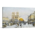 thumbnail image 1 of ARTCANVAS Notre Dame Canvas Art Print by Eugene Galien-Laloue - Size: 18" x 12" (0.75" Deep), 1 of 9