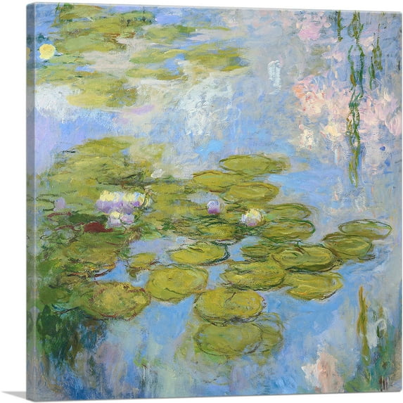 ARTCANVAS Nympheas 1916 Canvas Art Print by Claude Monet - Size: 18" x 18" (1.50" Deep)