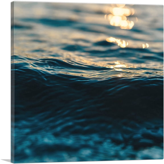 ARTCANVAS Ocean Wave Home Decor Square Canvas Art Print - Size: 12" x 12" (0.75" Deep)