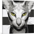 thumbnail image 1 of ARTCANVAS Oriental Shorthair Cat Breed Greyscale Canvas Art Print - Size: 26" x 26" (1.50" Deep), 1 of 9