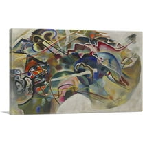 ARTCANVAS Painting with White Border 1913 Canvas Art Print by Wassily Kandinsky - Size: 26" x 18" (0.75" Deep)