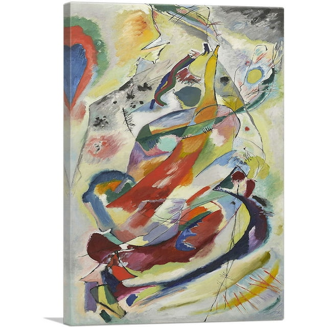 ARTCANVAS Panel for Edwin R. Campbell N. 1 1914 Canvas Art Print by Wassily Kandinsky - Size: 12" x 8" (0.75" Deep)