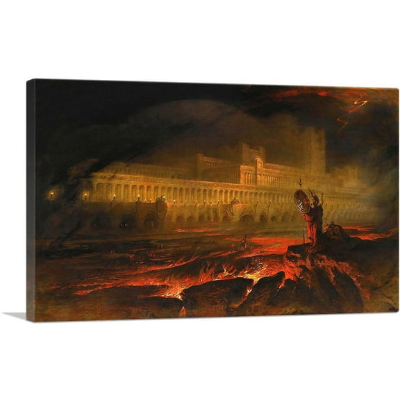 ARTCANVAS Paradise Lost Canvas Art Print by John Martin - Size: 26" x 18" (0.75" Deep)