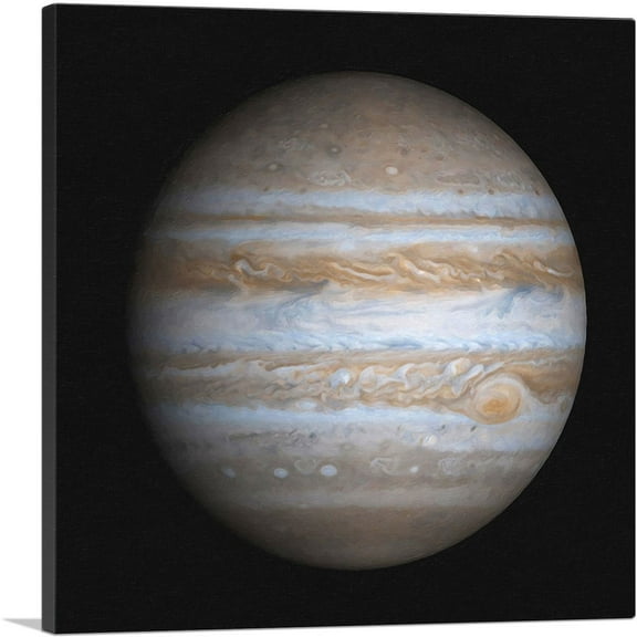 ARTCANVAS Planet Jupiter Fifth Planet From the Sun Canvas Art Print - Size: 12" x 12" (0.75" Deep)