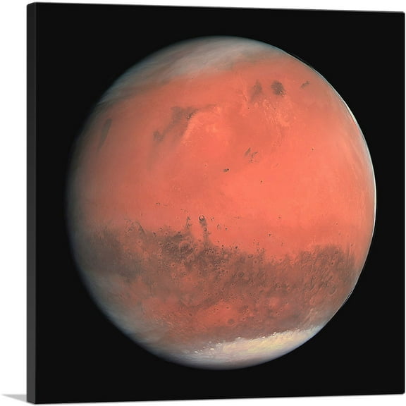ARTCANVAS Planet Mars Fourth Planet From the Sun Canvas Art Print - Size: 12" x 12" (1.50" Deep)