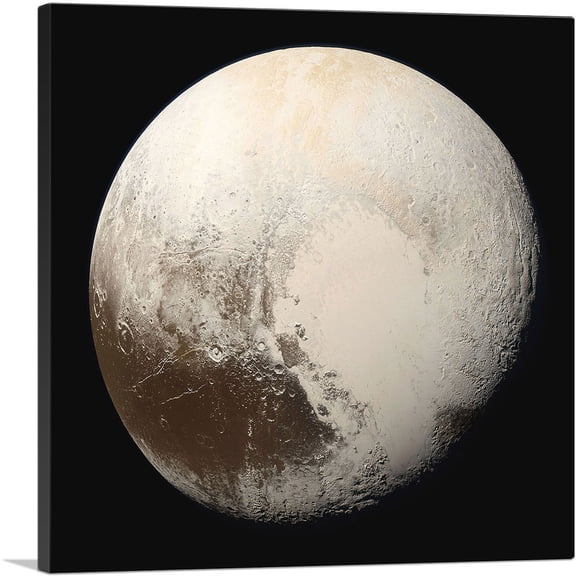 ARTCANVAS Planet Pluto Ninth Planet From the Sun Canvas Art Print - Size: 36" x 36" (1.50" Deep)