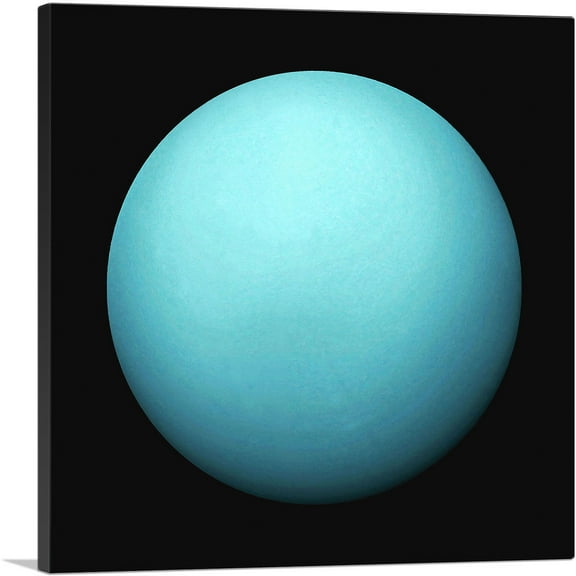 ARTCANVAS Planet Uranus Seventh Planet From the Sun Canvas Art Print - Size: 12" x 12" (0.75" Deep)