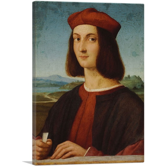 ARTCANVAS Portrait of Pietro Bembo 1506 Canvas Art Print by Raphael - Size: 40" x 26" (0.75" Deep)