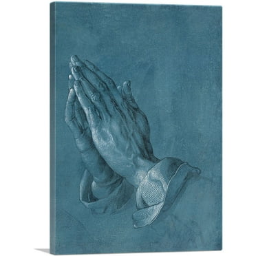 ARTCANVAS Praying Hands 1508 Canvas Art Print by Albrecht Durer - Size: 26" x 18" (0.75" Deep)