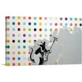 thumbnail image 1 of ARTCANVAS Rat Spots Banksy vs Hirst Canvas Art Print by Banksy - Size: 26" x 18" (0.75" Deep), 1 of 9